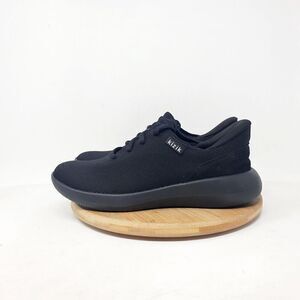 Kizik Shoes Womens 6.5 WIDE Madrid Eco Knit Black Sneakers Hands Free Slip On